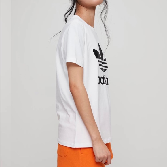 ADIDAS Original White Trefoil T-Shirt, Size M - Picture 2 of 5